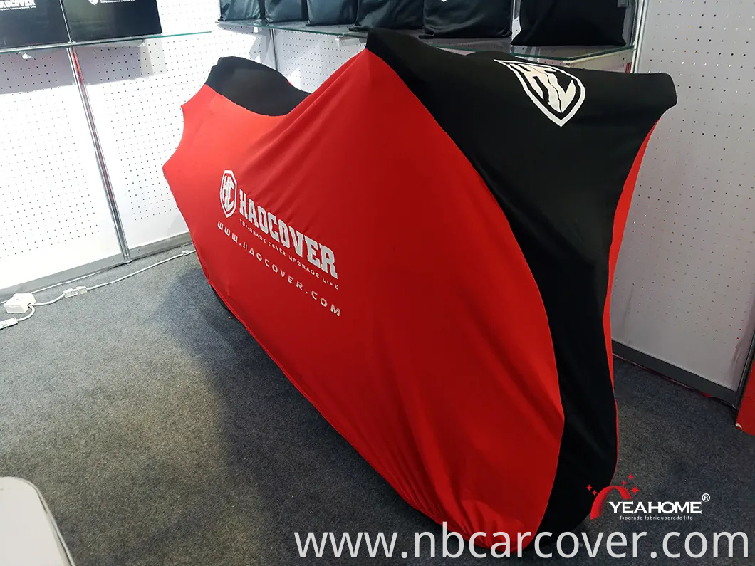 Super Soft Red Black Indoor Motorcycle Cover Dust-Proof Motorbike Cover